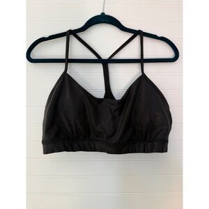 Lululemon Black Strappy Back Sports Bra Size 14 Free to Be Style